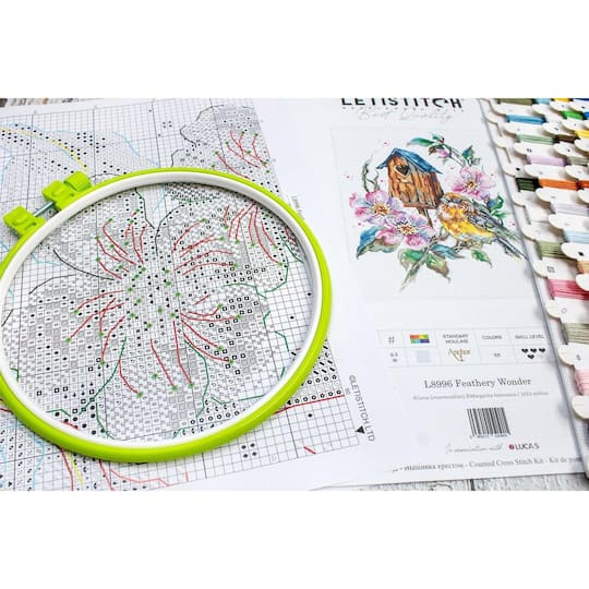 LetiStitch Feathery Wonder Counted Cross Stitch Kit